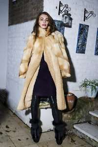 BERGHAUS Lovely Vintage Panelled Long Fur Coat, XL XXL  