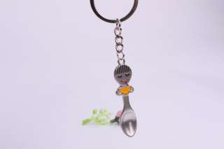  Unique Girl Scoop Boy Fork Key Chain Ring Gift   