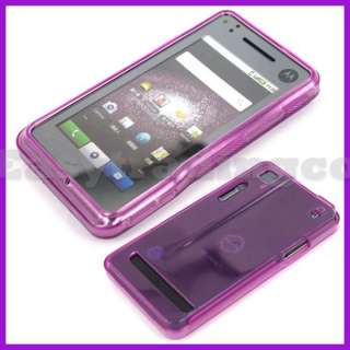 Soft Rubber Case Cover Motorola Milestone XT720 Purple  