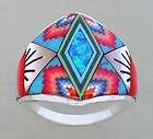 EXCELLENT HANDCRAFTED CONTEMPORARY MICRO OPAL INLAY STERLING SILVER 