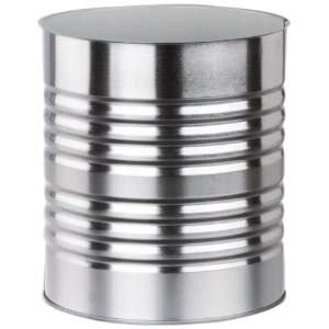 Qorpak MET 03068 Metal Enamel Lined Open Top Ribbed Round Can, 401mm 