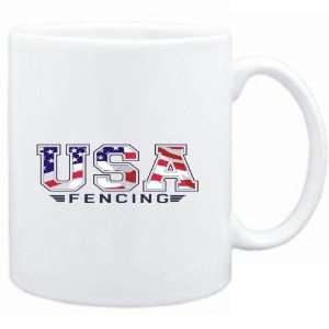 Mug White  USA Fencing / FLAG CLIP   ARMY  Sports:  