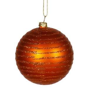 Burnish Orange Matte Glitter Ball:  Home & Kitchen