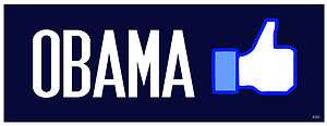 PRO OBAMA THUMBS UP LIKE POLITICAL BUMPER STICKER #4162  