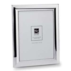  Wide Border Bead Silverplated Picture Frame 5 Inch x 7 