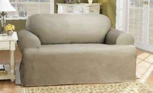 COTTON DUCK Linen 1pc Sofa Slipcover T Cushion  