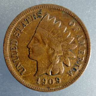 1909 S INDIAN HEAD CENT,XF  
