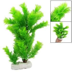   Fish Tank Green Plastic 11.8 Pine Tree Ornament: Pet Supplies