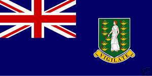 British Virgin Islands Flag T Shirt 8 Sizes 3 Colors  