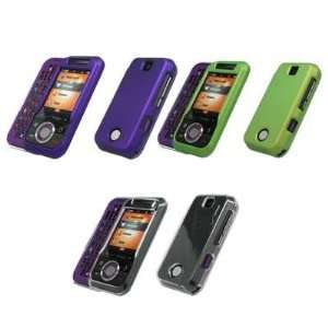  Snap On Cover Hard Protector Cases for Motorola Rival A455 (Purple 