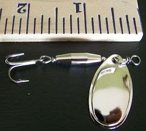 nickel bass trout fishing lure spinner 1/4oz size 3  