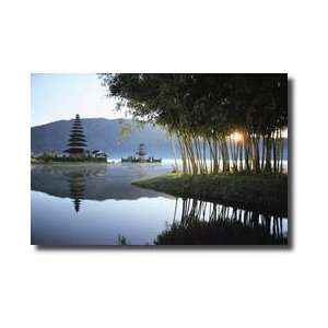  Misty Lake With Shrine Bali Island Indonesia Giclee Print 