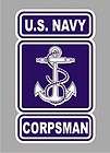   4004 Navy Anchor Corpsman USN Military Bumper Sticker Window Car Decal