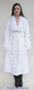 Vito Ponti Designer Sheared White Mink Fur Coat S/M (42  