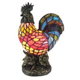    12 X 9 Stained Glass Rooster Window Panel Chicken: Home & Kitchen