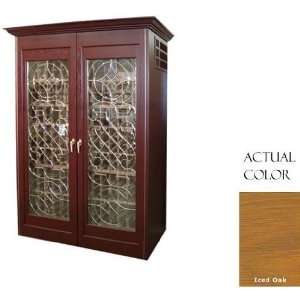   Two Door Wine Cellar   Glass Doors / Iced Oak Cabinet: Appliances