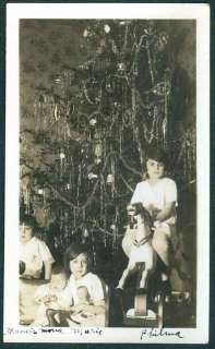 1932 Children With Toys Under Christmas Tree Photo  