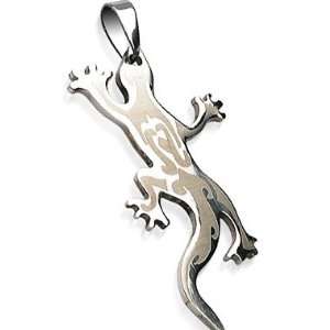  316L Surgical Steel Gecko Pendant West Coast Jewelry 