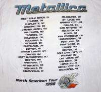 METALLICA Vintage Concert SHIRT 90s Tour T RARE ORIGINAL 1998 Gimme 