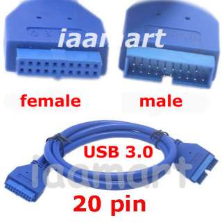 USB 3.0 Housing MotherBoard 20 pin Male to Female Extension Cable 0.5m 