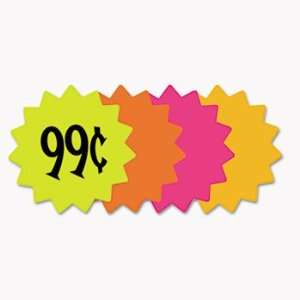 New   Die Cut Paper Signs, 4 Round, Assorted Colors, Pack of 60 Each 