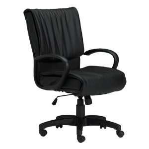   Mercado Leather Series Executive Chair with Loop Arms: Office Products