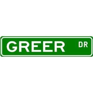  GREER Street Name Sign ~ Family Lastname Sign ~ Gameroom 