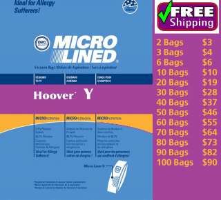 Hoover Y Vacuum Bags Same as Hoover Z Micro Filtration  