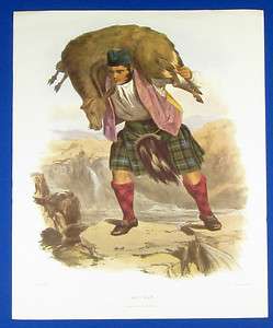 McIan Scottish Highlands Clans tartans MacRae lithograph ghillie 