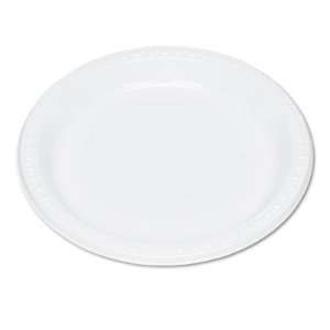 Plastic Dinnerware, Plates, 9 Diameter, White, 125/Pack
