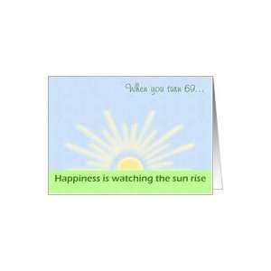 Birthday Happiness at 69  warm greeting  Card  Toys & Games   