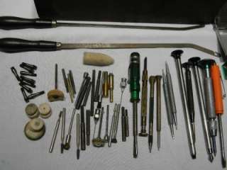 LARGE LOT OF VINTAGE WATCHMAKER TOOLS DOZENS OF ITEMS  
