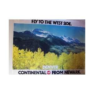 CONTINENTAL AIRLINES (RARE NYC SUBWAY POSTER) 