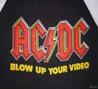 AC/DC Vintage Concert SHIRT 80s TOUR T RARE ORIGINAL 1988 Raglan 