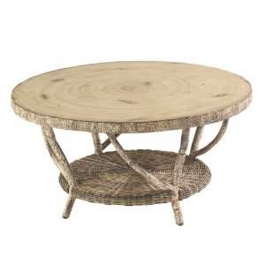   River Run Cocktail Table with Faux Birch Top S545211: Home & Kitchen