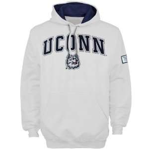 Connecticut Huskies (UConn) White Automatic Hoody Sweatshirt:  