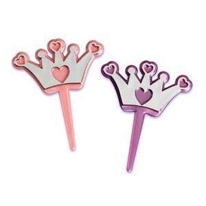 12 ct Princess Tiara Crown Cupcake Picks : Toys & Games : 