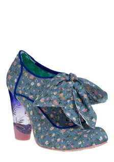 Crystal Bouquet Heel by Irregular Choice   Blue, Yellow, Green, Pink 
