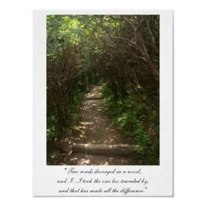  Two roads diverged in a wood Poster version 2