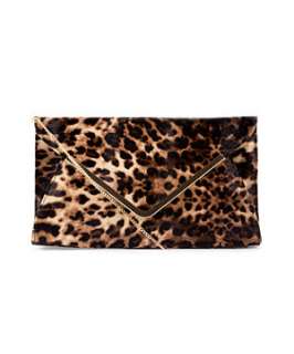 Brown Pattern (Brown) Leopard Print Envelope Clutch Bag  240848229 