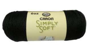 Caron Simply Soft Yarn   Black  
