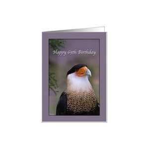    65th Birthday Card with Crested Caracara Bird Card: Toys & Games