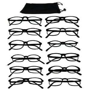    Lot Of 12 Black Plastic Frame FREE Case+2.25: Health & Personal Care