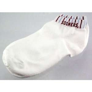  Oklahoma Sooners White Ladies 9 11 Ankle Socks