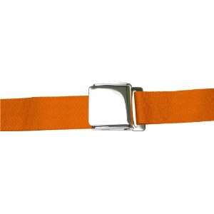   Orange 2 Point Retractable Seat Belt with Airplane Buckle: Automotive