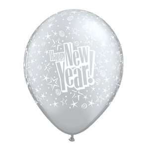   11 New Year Starblast Around Silver Balloons (100 ct) Toys & Games