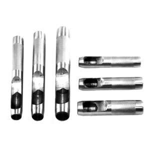  Heavy Duty 6 Piece Large Hollow Punch Set   Metal, Wood 