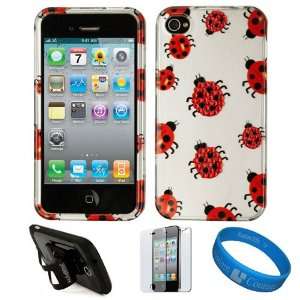  Ladybug Crystal Hard Case Cover with Rhinestone Adornment for Apple 