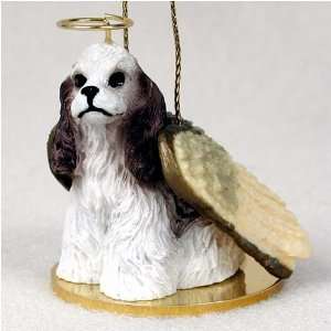 Cocker Spaniel Angel Dog Ornament   Parti Brown:  Home 
