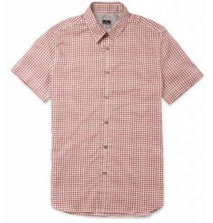 PS by Paul Smith Short Sleeved Gingham Print Cotton Shirt  MR PORTER